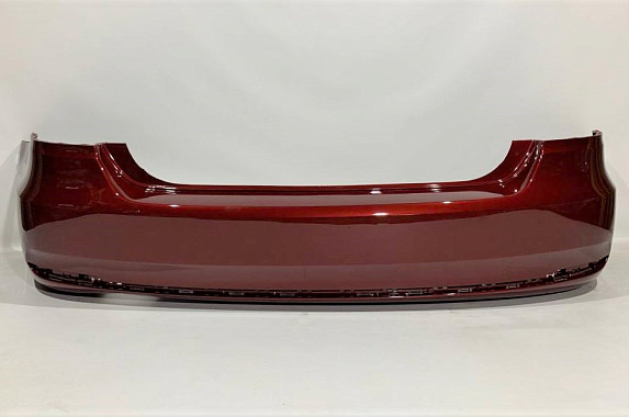 Бампер задний Volkswagen Polo 2015-2020 4D Россия Wild Cherry LA3T / 2К (Красный металлик)
